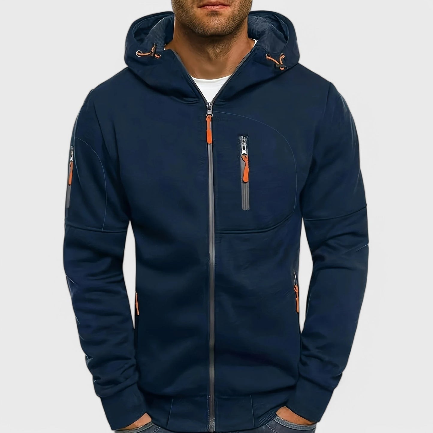 Heren Hoodie met Rits – Comfort & Stijl