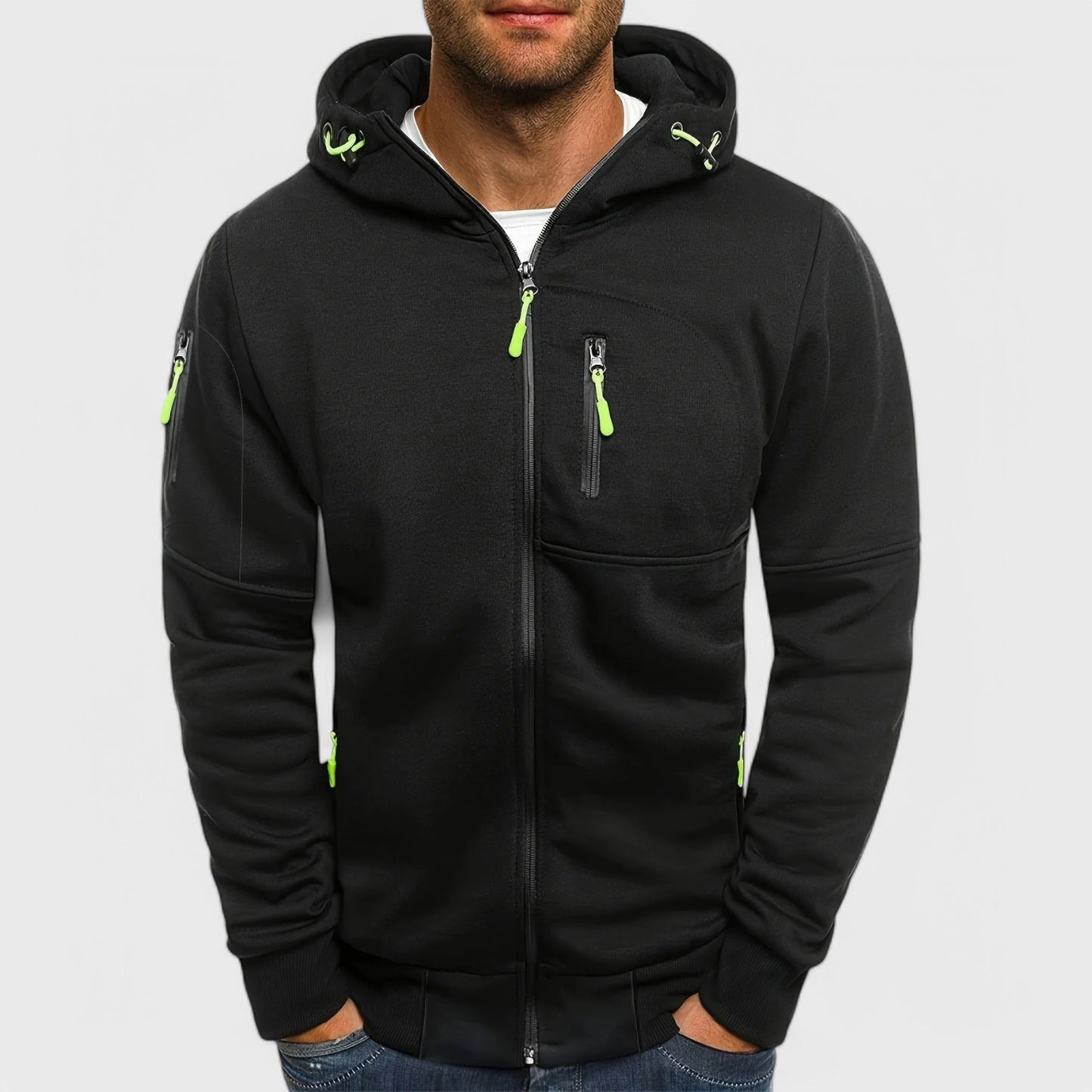 Heren Hoodie met Rits – Comfort & Stijl