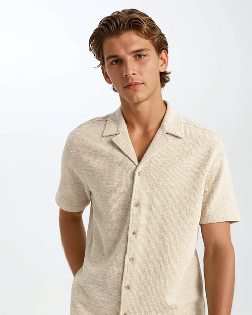 Beige Waffle Shirt