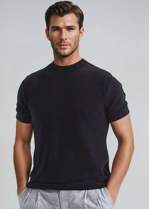 Black Wool T-Shirt