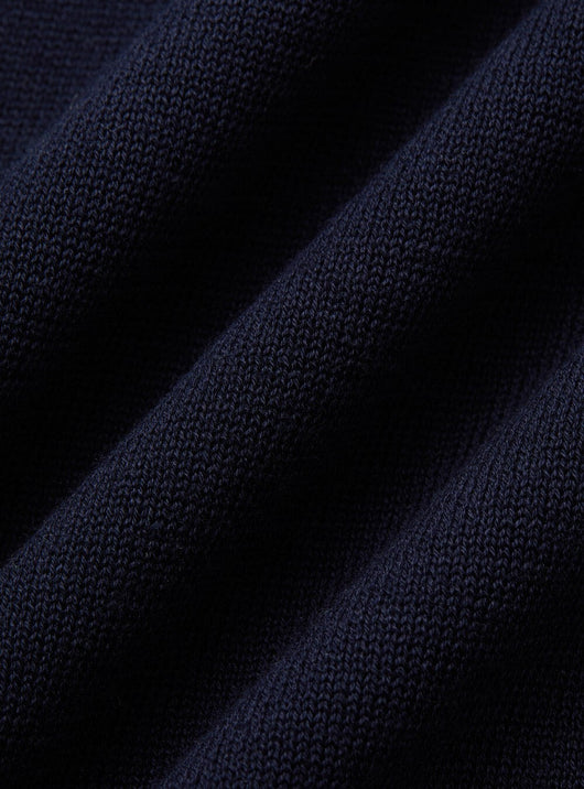 Buttonless Polo – Navy Blue