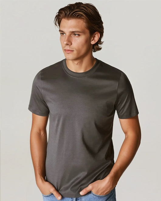 Cotton T-shirt – Brown