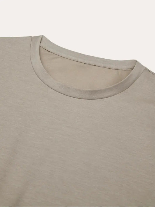 Cotton T-shirt – Taupe