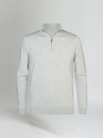 Half Zip Sweater – Light Grey
