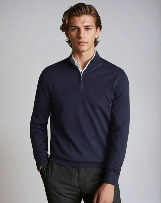 Half Zip Sweater – Navy