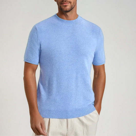 Light Blue Wool T-Shirt