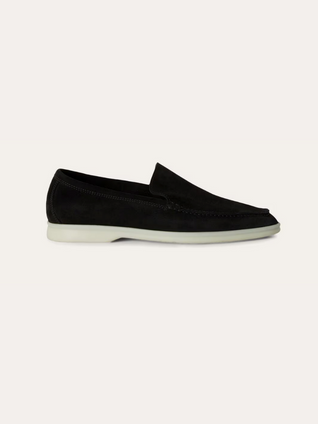 Suede Loafers – Black