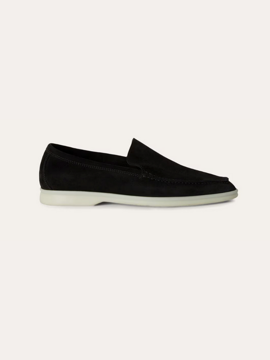 Suede Loafers – Black