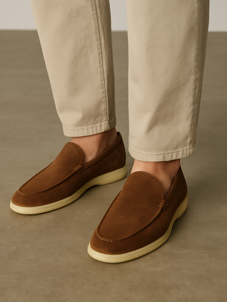 Suede Loafers – Brown
