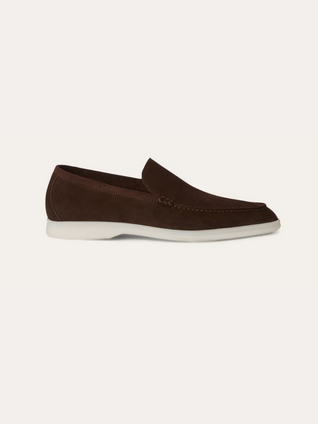 Suede Loafers – Dark Brown