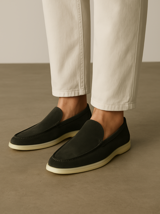 Suede Loafers – Dark Green