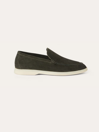Suede Loafers – Dark Green