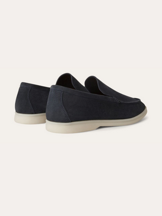 Suede Loafers – Navy Blue