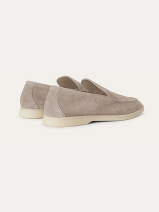 Suede Loafers – Sand Beige