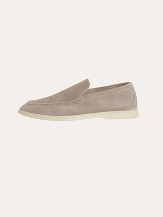 Suede Loafers – Sand Beige