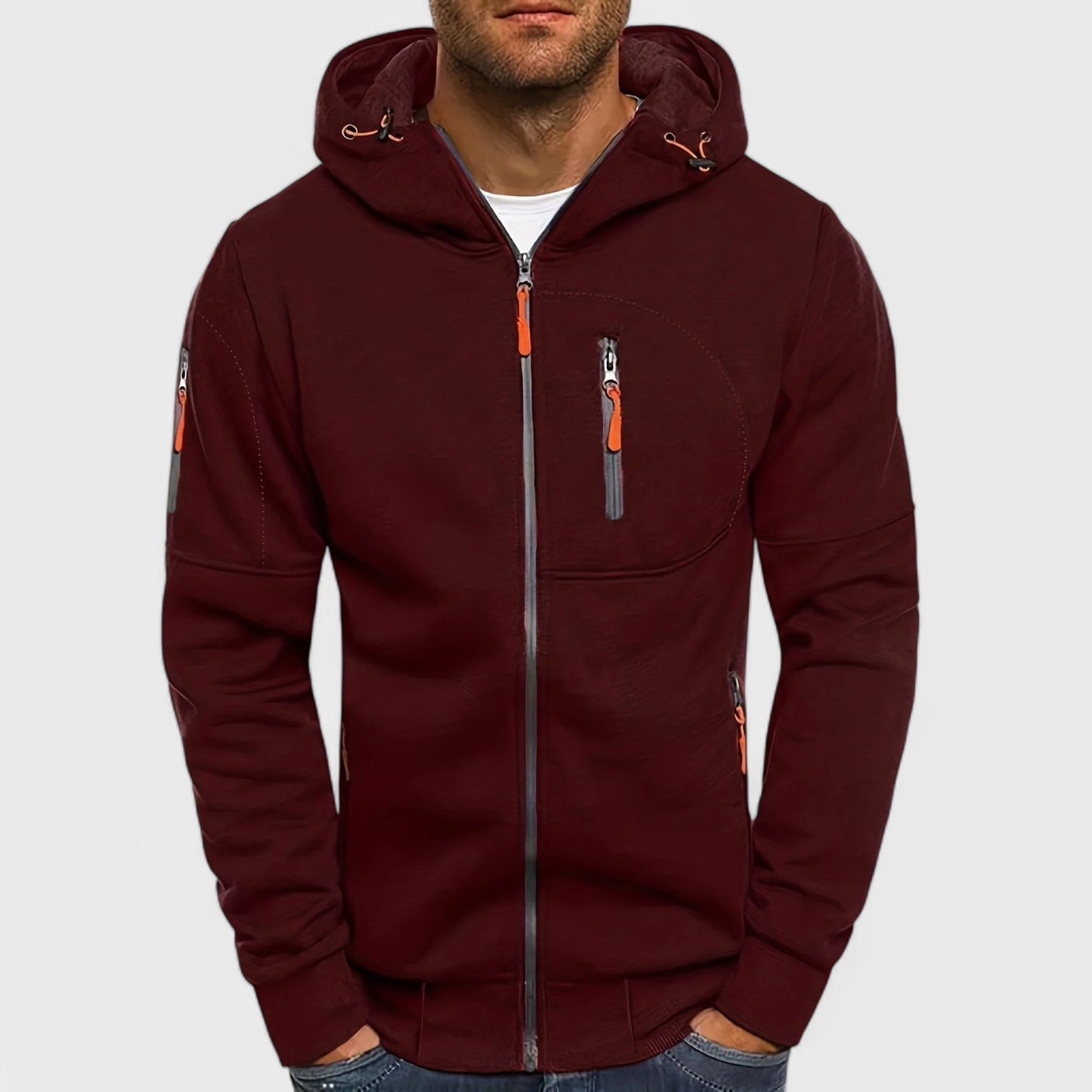 Heren Hoodie met Rits – Comfort & Stijl